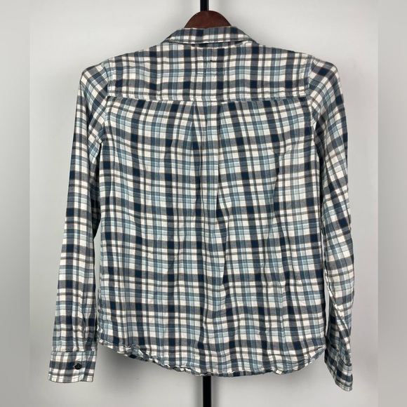 Current/Elliott Blue Witty Plaid‎ Slim Boy Long Sleeve Button Up Shirt - Picture 7 of 7